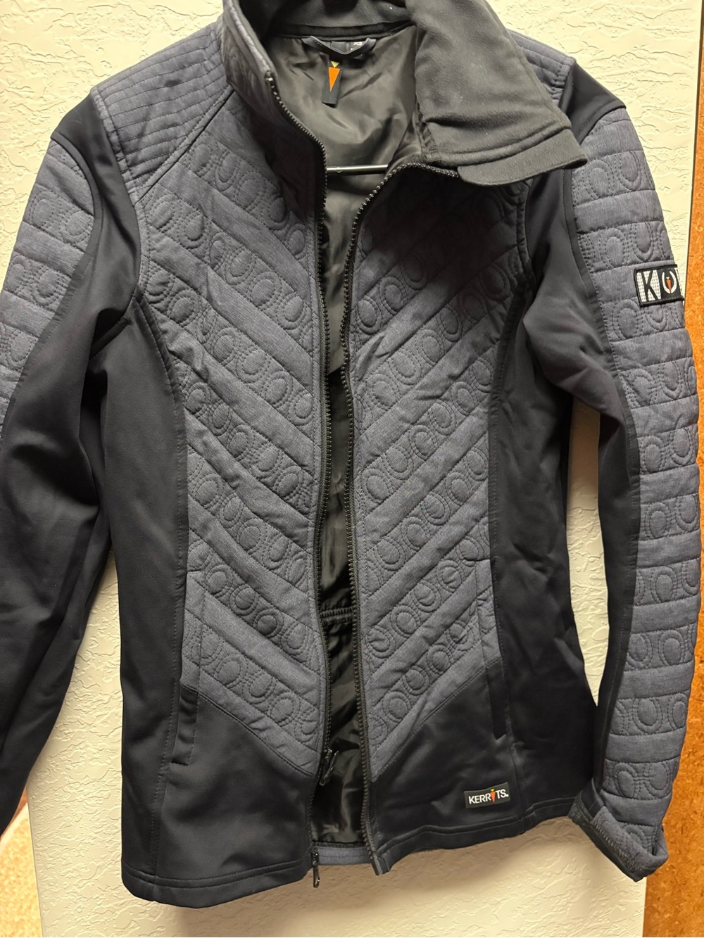 Kerrits Quilted Navy and Charcoal Softshell Jacket
